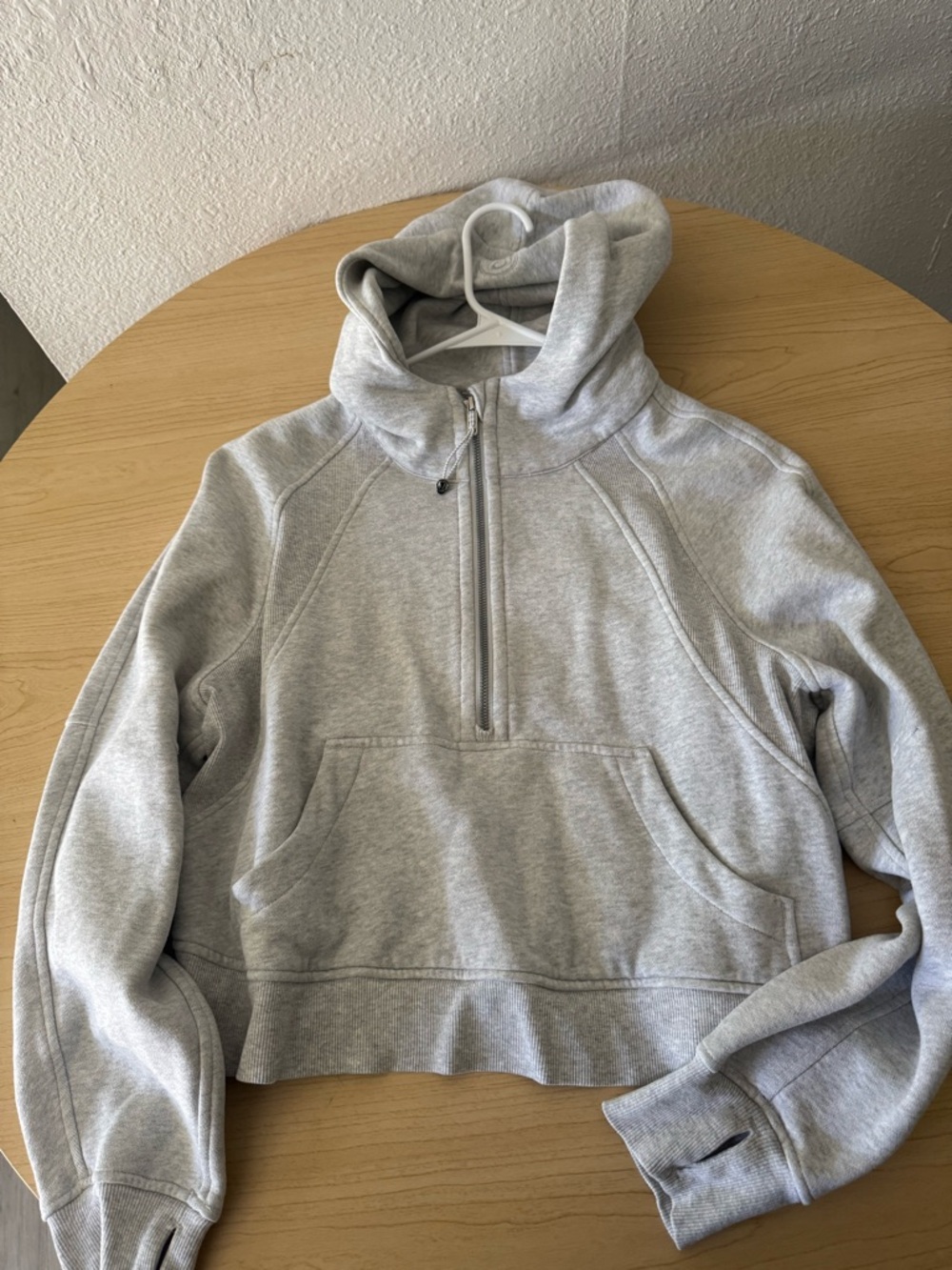 lululemon athletica Light Gray Half-Zip Hoodie